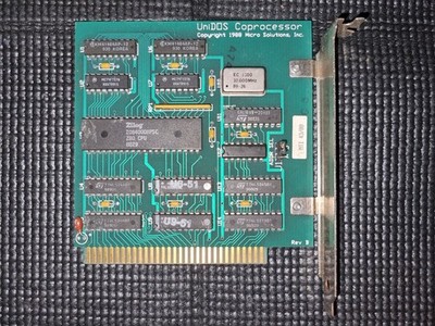 Micro Solutions UniDOS Z80 Coprocessor 8-Bit ISA CP/M Card Vintage PC