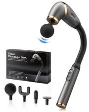 iASul Massage Gun / Extended Handle, Back Massager for Pain Relief Deep Tissue