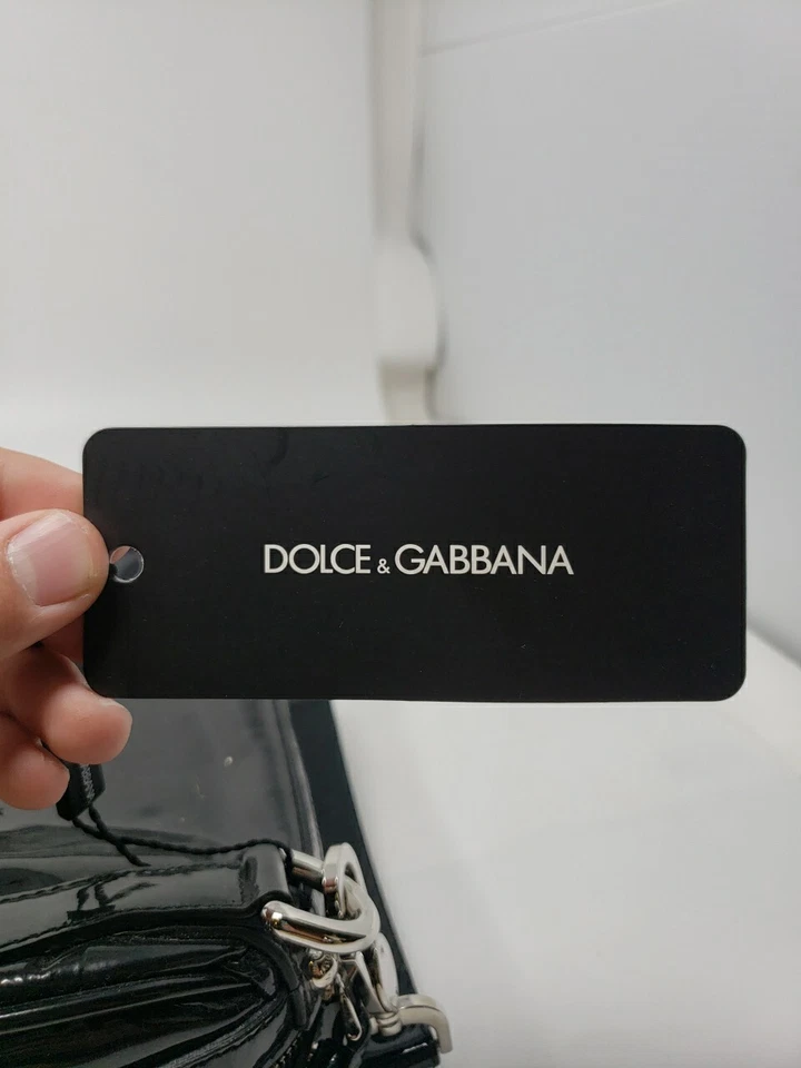 Bolso de Mano Dolce & Gabbana Mujer Colección Cuero Negro Charol LEER Foto 3 de 4