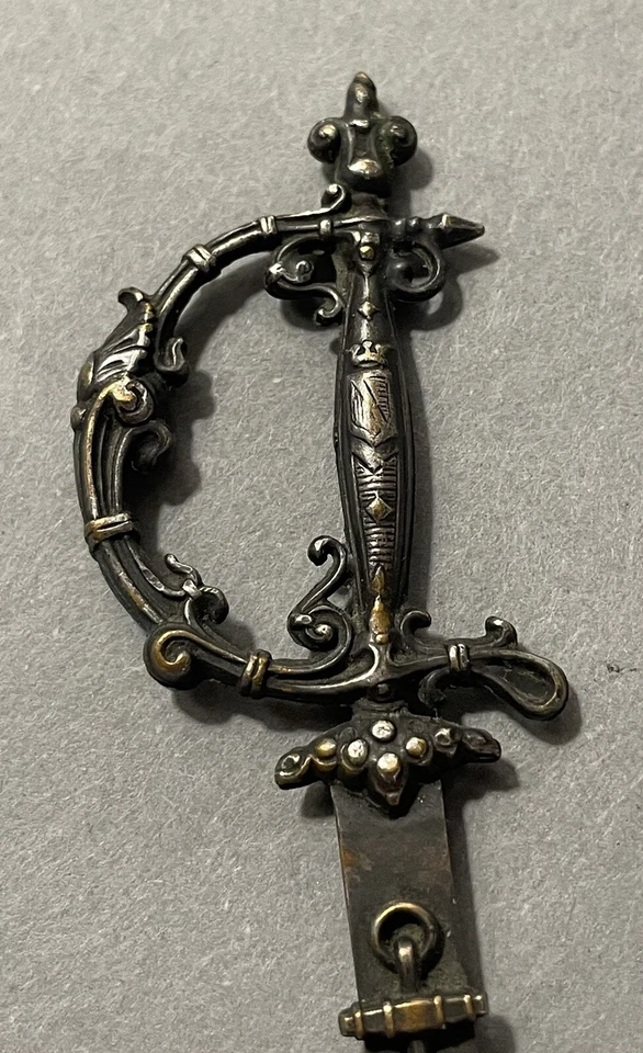 Superbe épée sabre coupe-papier ancien - ATTRIBUÉ - avec ancre de marine. Rare ! - Photo 4/4