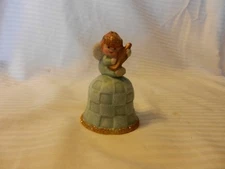 Small Ceramic Angel with Violin Dinner Bell, Blue with Gold from Autom