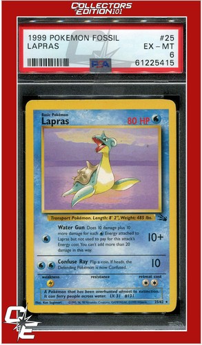 Lapras (Unlimited) graded PSA 6 for sale on eBay