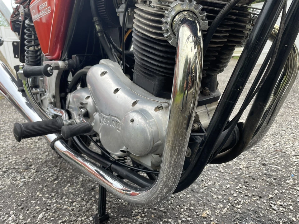 Juego de cabezal/tubo de escape Norton Commando 750 850 06-3375 06-3376 1969 - 1974 Reino Unido Foto 2 de 4