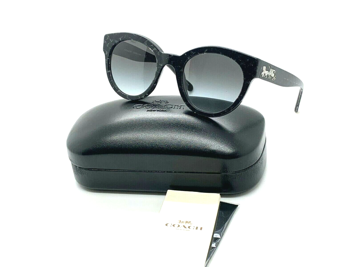NEW Coach sunglasses HC8265 (1084) 55728G BLACK GLITTER SIG NEW Coach sunglasses HC8265 (1084) 55728G BLACK GLITTER SIG