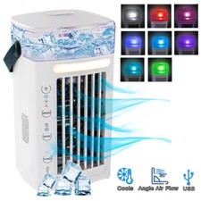 Portable Air Conditioner Personal Space Evaporative Air Cooler Mini AC Dual Fans