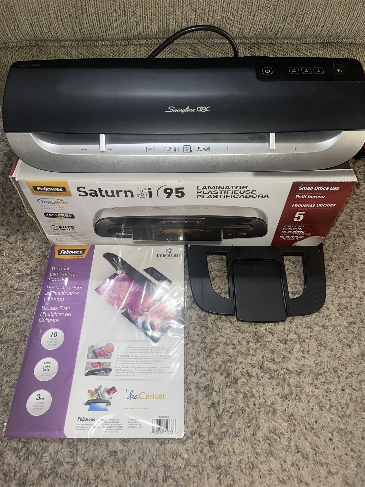 Fellowes Laminator Saturn3i 95, 9.5 inch, Rapid 1 Minute Warmup In Box