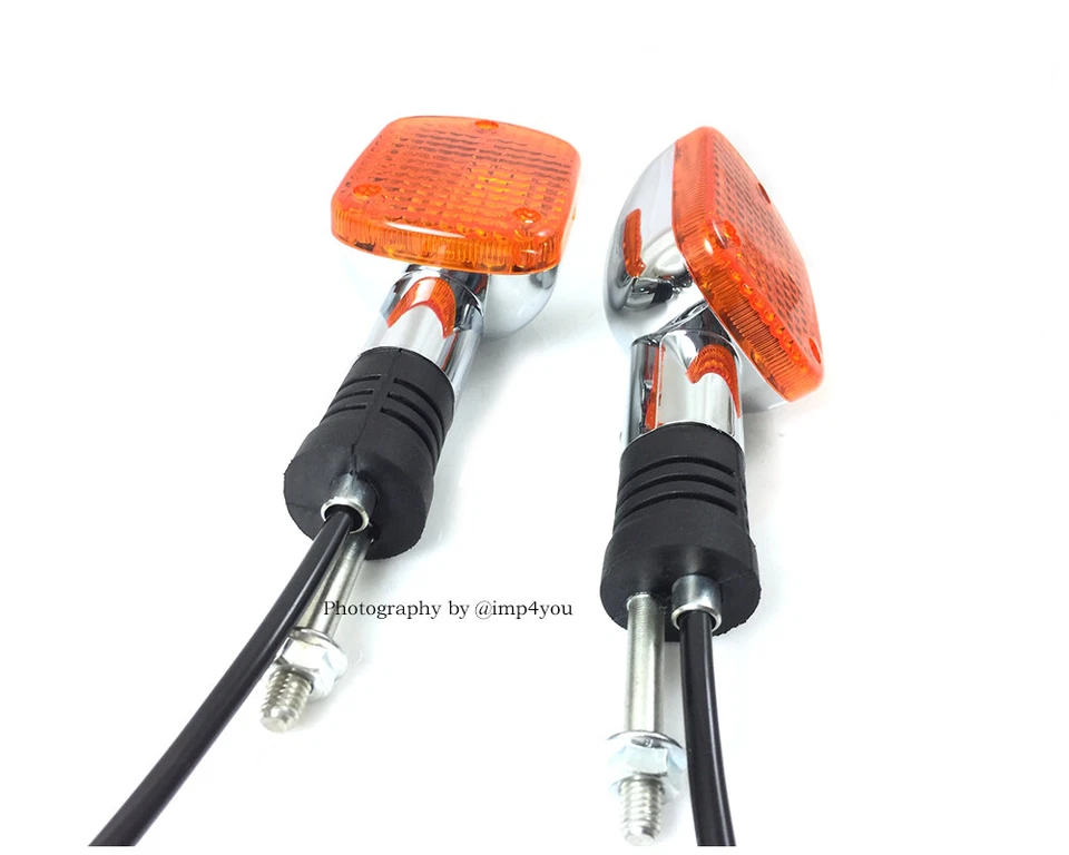 2X Rear turn signal indicator with stem for 1983 Honda Nighthawk 550 CB550SC - Imagem 2 de 3
