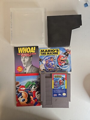 Mario s Time Machine Cartridge, Manual & Mint Poster Nintendo NES Tested! Read! 