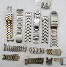 18-22mm RANGE SEIKO & CITIZEN STAINLESS STEEL BANDS WATCH PARTS REPAIR LOT W64