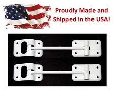 6" T-Style Door Catch Latch Holder RV Camper Trailer Cargo Hatch White 2PK