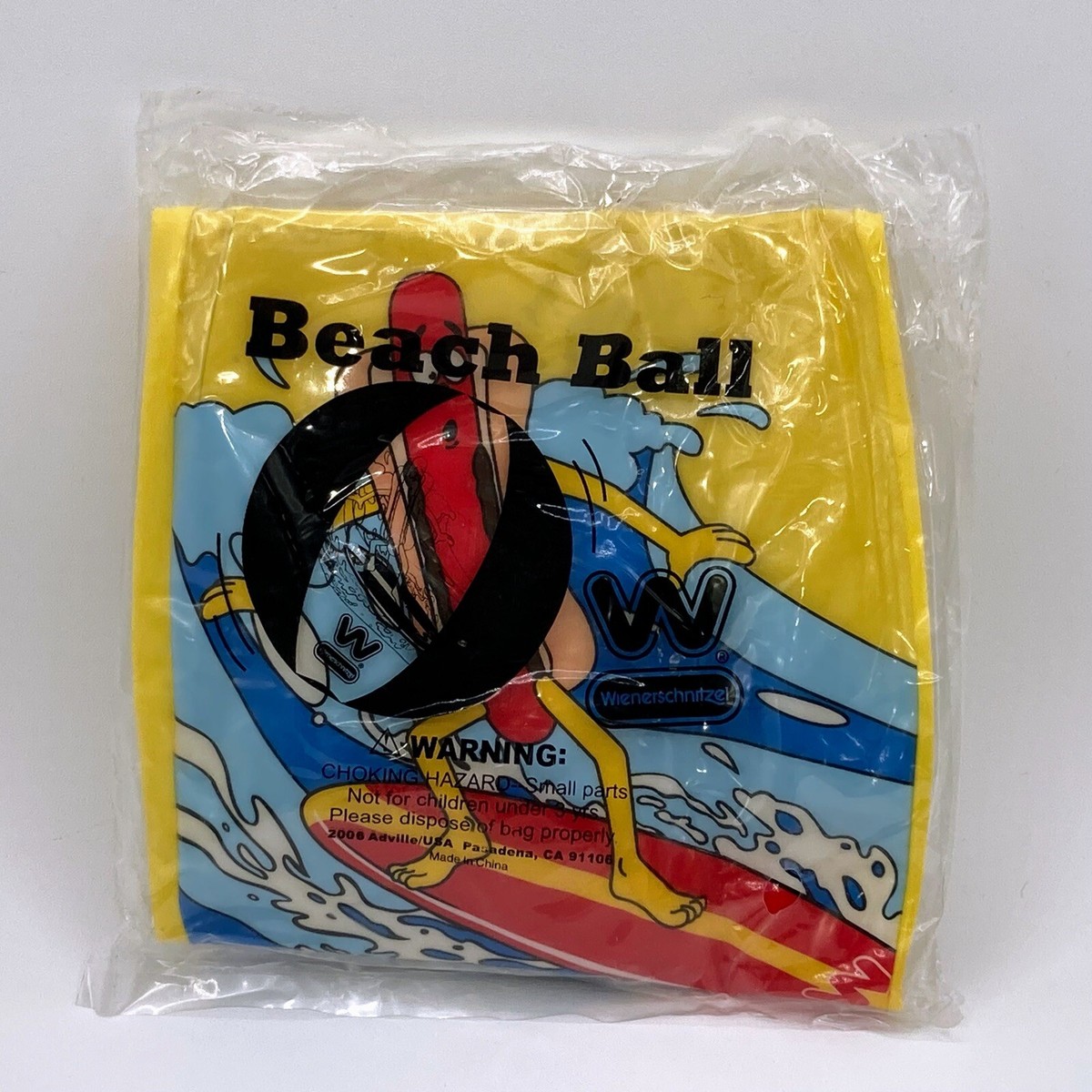 Wienerschnitzel Inflatable Beach Ball Wave Surfing Hot Dog on a