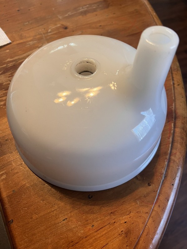 Vintage Milk Glass Juicer Mixer Attachment