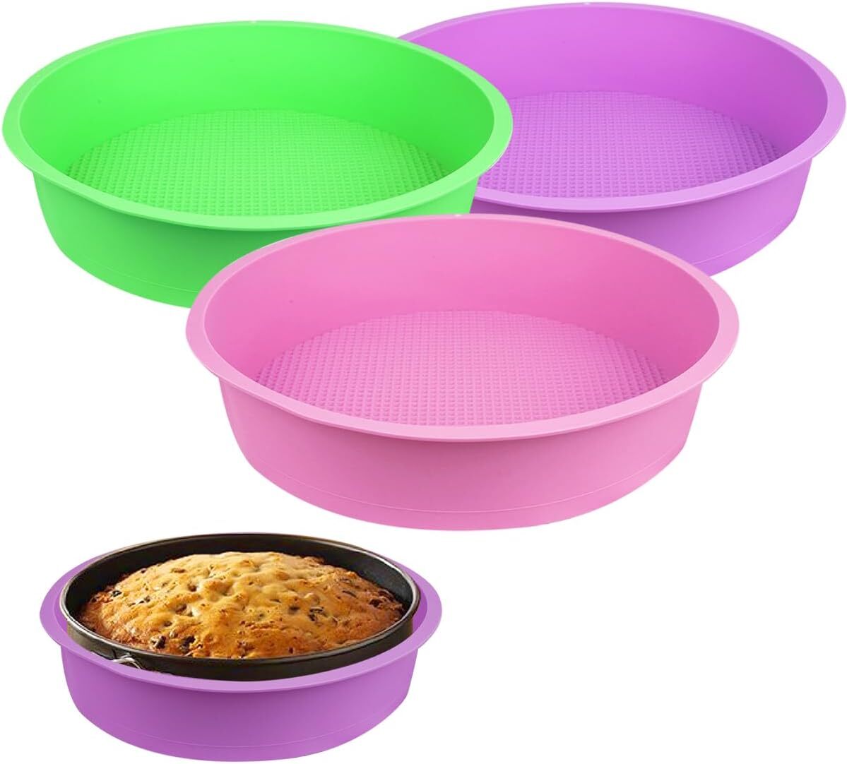 Pack Cheesecake Pan Protector Water Bath Pink and Green Purple
