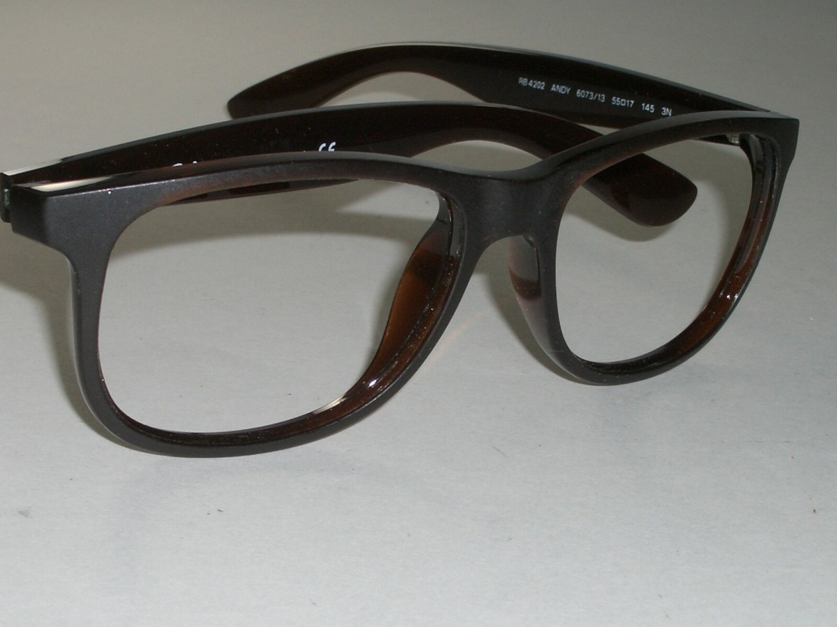 RAY-BAN RB4202 ANDY 55[]17 BROWNISH CLR WAYFARER EYEGLASS 