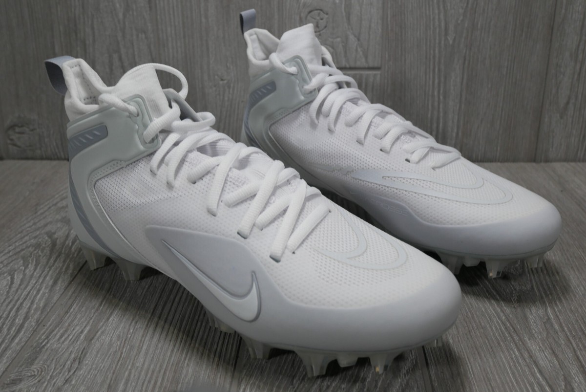 Nike Alpha Huarache 8 Elite LAX Men\'s White Cleats CW4440-110 US Size 12.5 NWB Nike Alpha Huarache 8 Elite LAX Lacrosse Cleats White Men main image 3