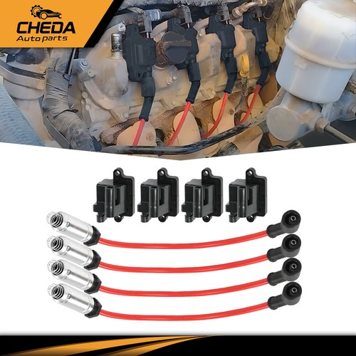 8Pack Square Ignition Coil&Spark Plug Wire Fit For Chevy GMC 4.8L 5.3L 6.0L 8.1L - Picture 11 of 12
