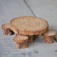 Fiddlehead Fairy Village - Woodland Table & S/4 Stools, New, Free Shipping on sale Fiddlehead Fairy Village - Woodland Table & S/4 Stools, New, Free Shipping on sale