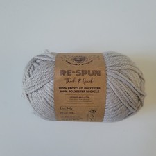 Lion Brand Polyester Yarn Re-Spun Thick  Quick Pumice Stone Super Bulky 223yd