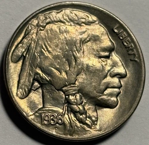 1936-D Buffalo Nickel — Uncirculated MS 🔥 Original Surfaces