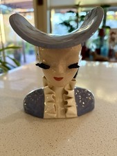 Vintage  BETTY LOU NICHOLS ?Nellie? Headvase Head Vase Figurine / Planter