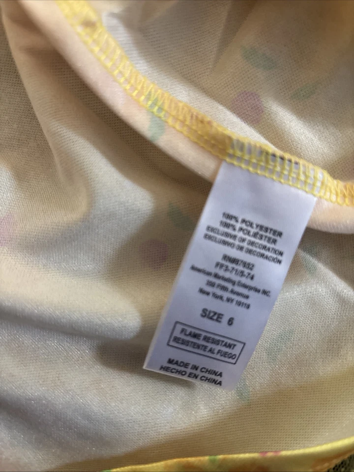 Disney Princesa Bella Fantasía Camisón Pijama Disfraz Bella Bestia Talla 6 Foto 4 de 4