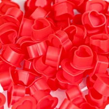 Tattoo Ink Caps Silicone Cups Red 200 Pcs with Base for Tattoo, Ink... 