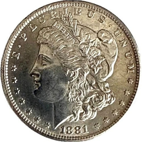 1881 S Morgan Silver Dollar AU