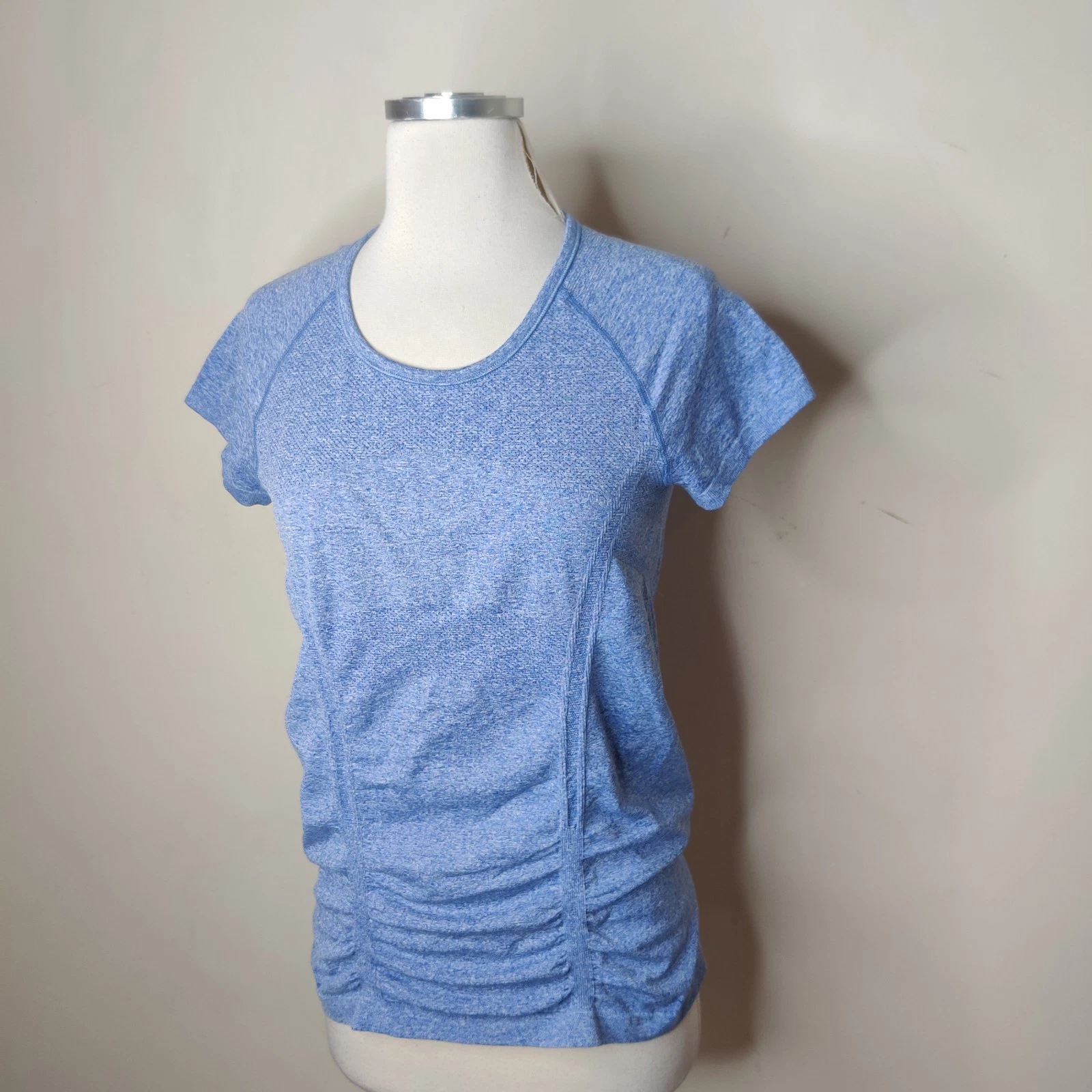athleta fast track ruched short sleeve shirt