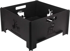 Collapsible 15.8-Inch Portable Fire Pit for Outdoor Camping and BBQ