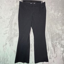Old Navy Womens Black High Rise Pixie Flare Secret Smooth Pockets Pants Size 14