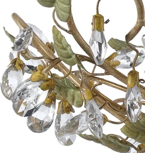 Josie 5-Light Semi Flush Mount in Champagne Green Tea Finish - Picture 4 of 9