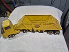 VINTAGE TONKA YELLOW BOTTOM DUMP TRUCK AND TRAILER full size