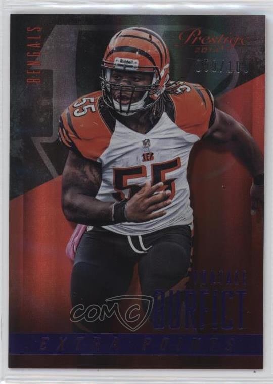 2014 Panini Prestige Extra Points Purple /100 Vontaze Burfict #37 3j7