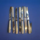 Rambler Rose by Towle Sterling Silver French Style Knife Set Of 7 Good