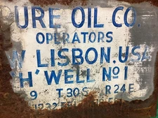 Vintage Product Of The Pure Oil Company metal. Advertising Sign