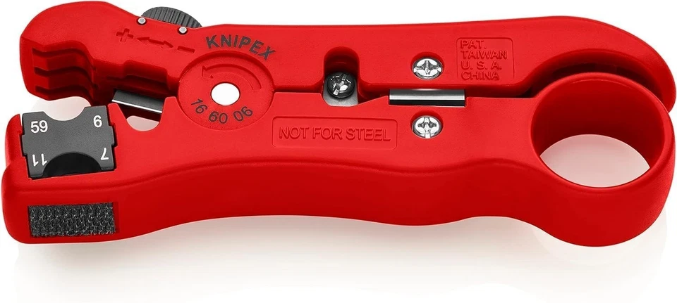 Knipex Pelacables 125mm 16 60 06 SB – Para Cables Coaxiales y de Datos - Imagen 2 de 4