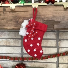Wondershop By Target Pompom Mini Holiday Stocking With Z Monogram Initial Charm