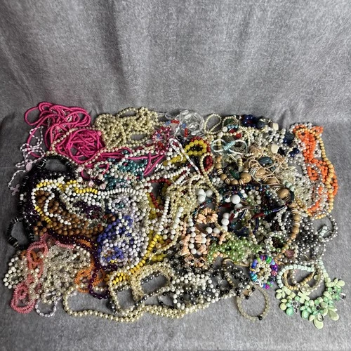 Vintage Beaded Costume Jewelry Lot Necklaces Bracelets