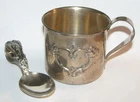Sterling Silver Reed & Barton Child's Cup and Spoon approx. 90 grams or 3 oz