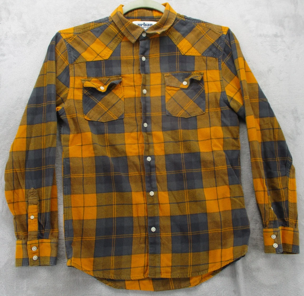 Chemise Urban Pipeline Pearl Snap Western - Rouge Plaid - Taille L - 100% Coton