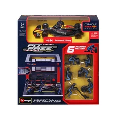 2024 Bburago 1:43 Oracle Red Bull RB20 #1 Verstappen #11 F1 Car Pit Pass Diorama