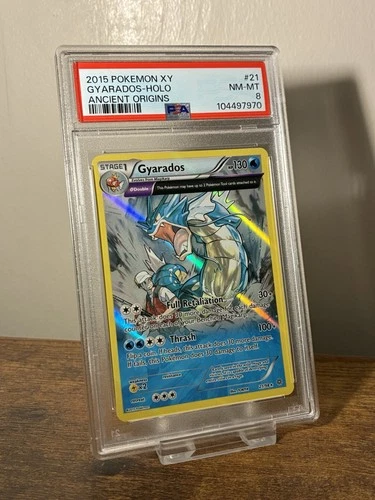Pokémon TCG XY Ancient Origins Gyarados Holo Card 21/98 PSA 8