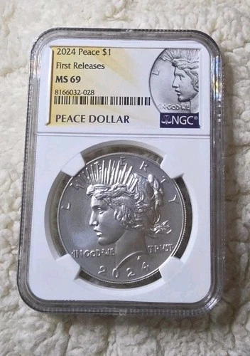 2024 uncirculated Peace Silver Dollar NGC MS 69 First Releases