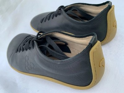 VivoBarefoot Addis Lace Up Shoes 41M Black Leather Minimalist