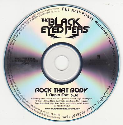 The Black Eyed Peas Rock That Body Radio Promotional CD Single 1216 