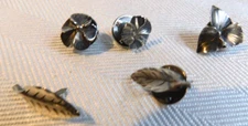 MCM~STERLING STUART  NYE~925~DOGWOOD FLOWERS & LEAVE PINS~ 5 IN ALL