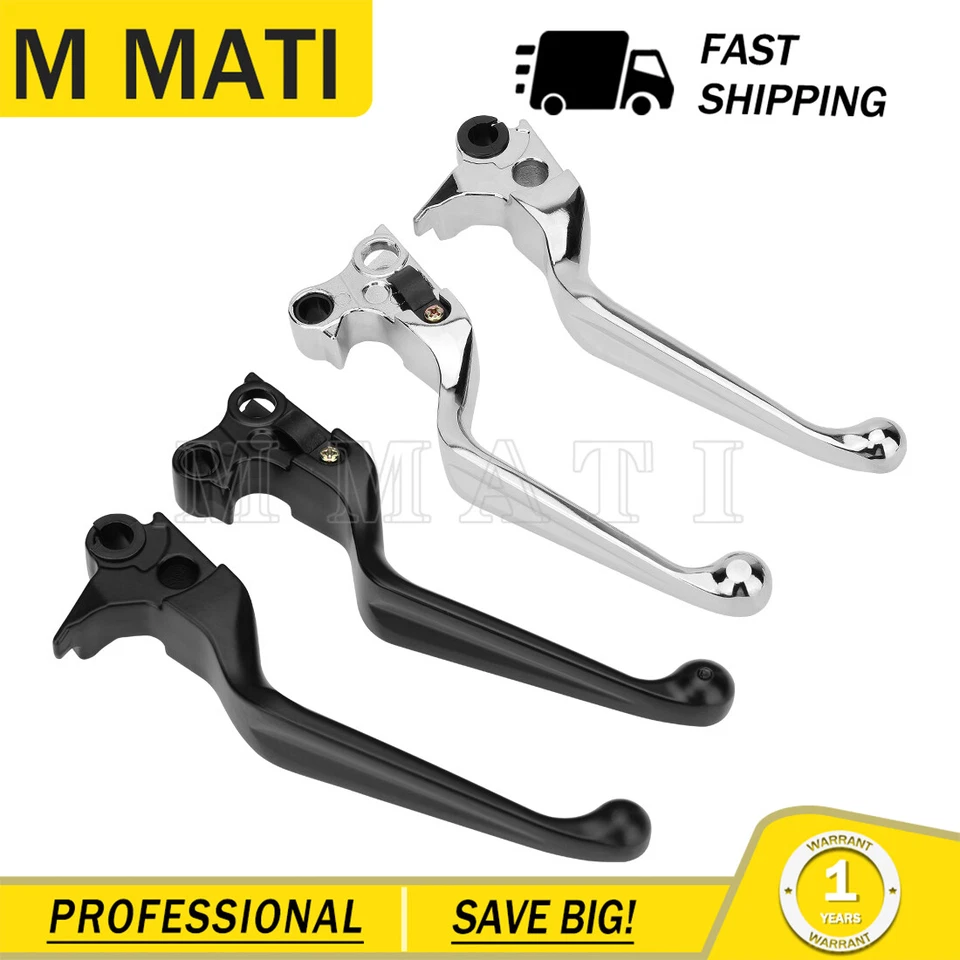 Chrome/Black Brake Clutch Lever for Harley Sportster 1200 XL1200 XLH1200 1996-03 - Image 3 of 4