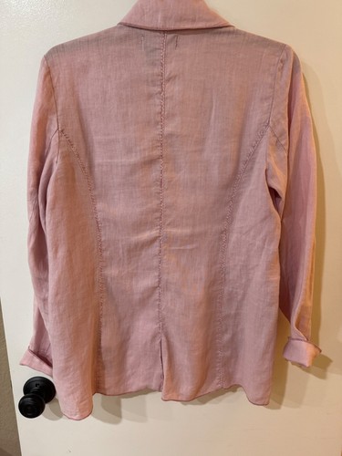 Anthropologie Michael Stars Pink Linen Blazer Jacket Size small - Picture 5 of 6