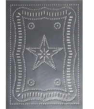 Primitive Country Punched Tin Piesafe Cabinet Panel Federal Star in Country Tin 