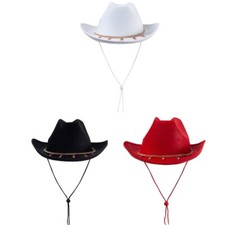 Hat Wide Brim Cowboy Hat Versatile for Men Women Singers Comedian
